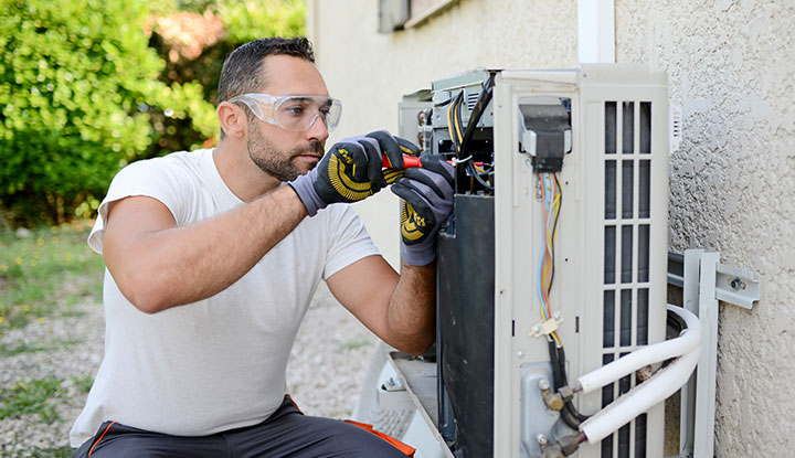 ac unit crackling